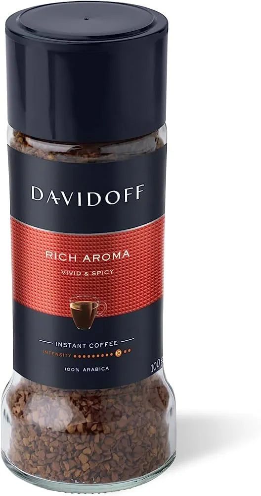 DAVIDOFF Coffee Rich Aroma Instant Coffee - 10/12 Intensity - 100 g