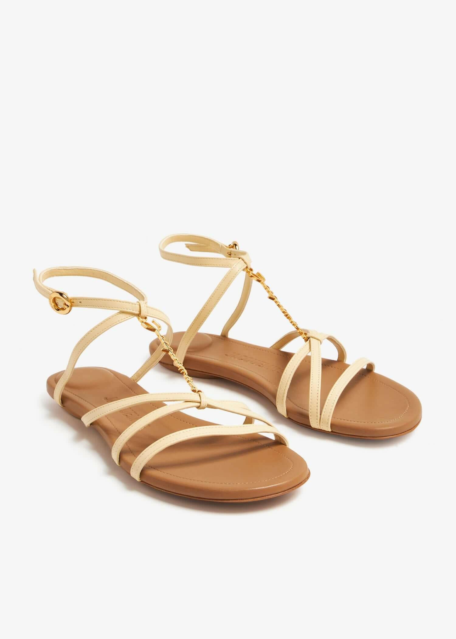 JACQUEMUS Sandals Les Sandales Pralu Plates Sandals Beige