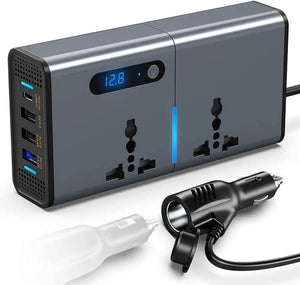 FOKKAH 200W Car Power Inverter, DC 12/24V to 220V AC