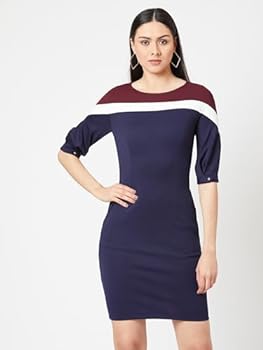 Women's Round Neck Solid Bodycon Mini Dress (MOSS20D14-49-178-07)