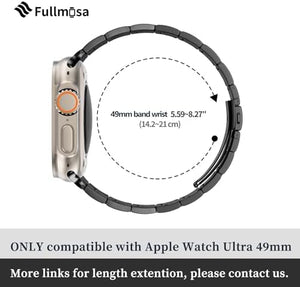 Fulmosa Compatible with Apple Watch Band 38mm 40mm 41mm 42mm 44mm 45mm, iWatch Band Stainless Steel with Case for Apple Watch Series 7/6/5/4/3/2/1/SE for Women Men