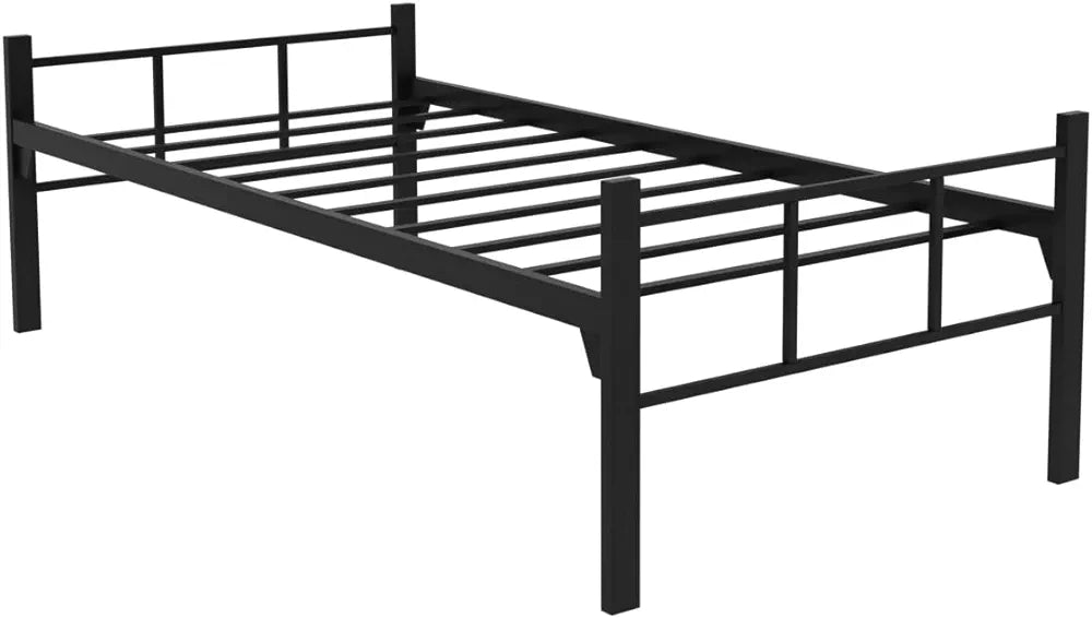 Single black steel bed from Rigid