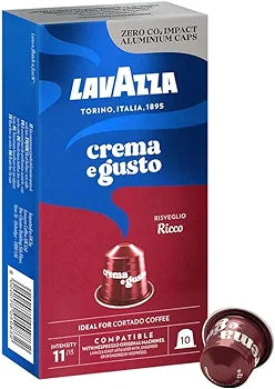 Lavazza Rico Coffee Capsules Crema e Gusto, Arabica and Robusta, Capsules Compatible with Nespresso,