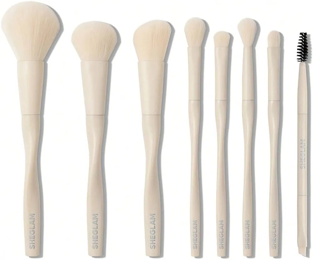Sheglam brush and dip, Shiglam Pro Core Brush Set with Soft and Fluffy Bristles for Daily Makeup and Special Occasions