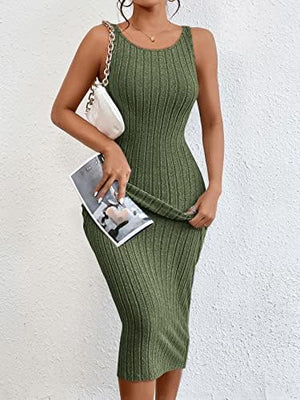 Women's Sleeveless Halter Neck Backless Maxi Casual Dress by GeorgeLighter
