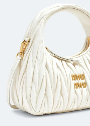 MIU MIU Wander Matelassé Mini Hobo Bag