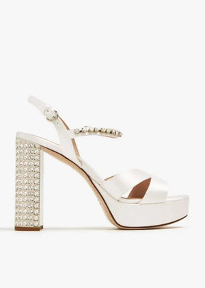 MIU MIU Satin Platform Sandals