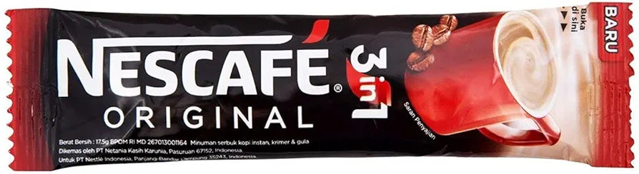Nescafe 3in1 Soluble Original Ground Coffee Drink, 30 x 17.5 g
