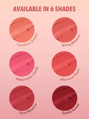 SHEGLAM - Cheeky Color Jam- 6 Shades Multi-Use Cream Blush Lip Cream Matte Highly Pigmented Natural Blush Powder Face Makeup (Rose Meadow)