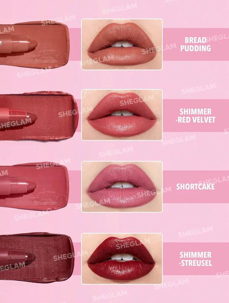 Shiglam Makeup - Just Kissed Lipstick - Natural Finish & Waterproof (Shortcake)