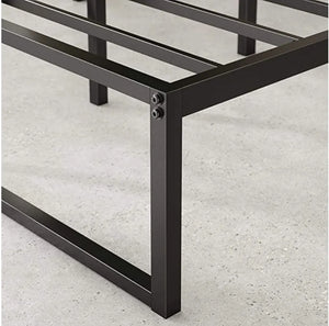 Panax Metal Bed Frame with Steel Support/Mattress Foundation Double, 14 Inch