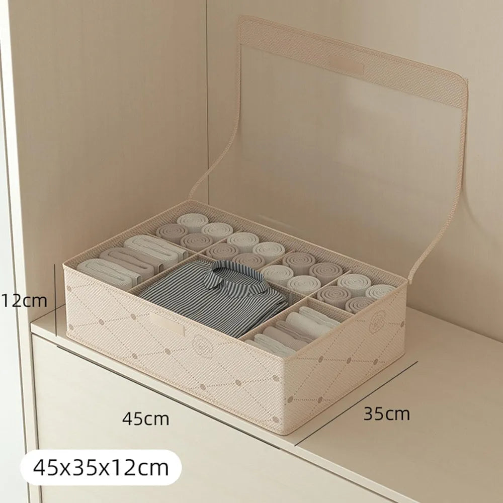 Jeans Storage Box, Wardrobe Clothes Organizer, Visible Drawer Organizers for Clothes, Foldable Storage Basket, Washable Drawer Box for Clothes