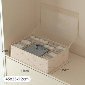 Jeans Storage Box, Wardrobe Clothes Organizer, Visible Drawer Organizers for Clothes, Foldable Storage Basket, Washable Drawer Box for Clothes