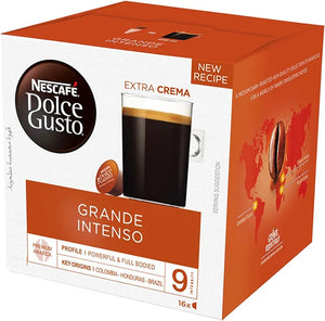 Nescafe Dolce Gusto Grand Intenso Capsules, 16 Capsules (3+1 Free)