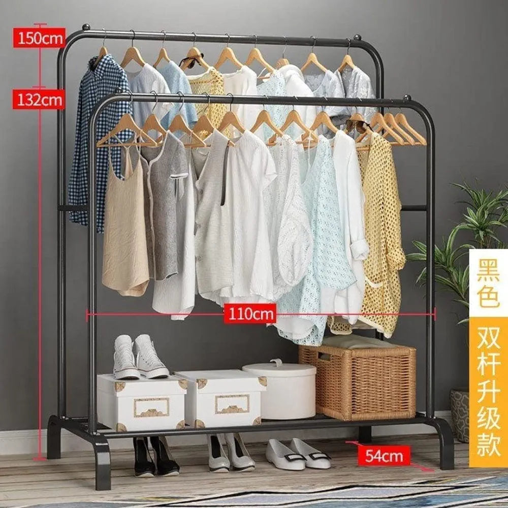 Clothes Rack, Metal Rod Clothes Rack for Hanging Clothes