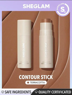 Shiglam Snatch & Define Creamy Contour Stick, Long Wear, Highly Pigmented, Sweat-Proof, Sculpting Lightweight, Smooth & Natural (Terracotta