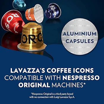 Lavazza Rico Coffee Capsules Crema e Gusto, Arabica and Robusta, Capsules Compatible with Nespresso,