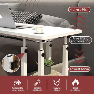 Adjustable Standing Desk, Small Desks for Small Spaces, Portable Laptop and Computer Desk, Bedroom Table, Sofa Desk for Home Office