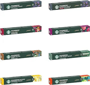 Starbucks Coffee Capsules Variety Pack of 8 Flavors Nespresso Coffee Capsules 80