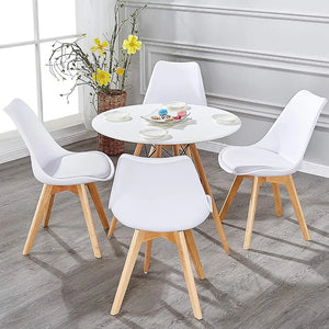 Beautiful Design Modern Dining Chair, Classic Kitchen Chairs with Leather Padded Seat and Inner Back and Side Chairs for Home, Bistro, Cafe