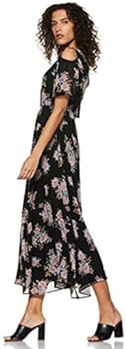 Evening Maxi dress, A-line dress in synthetic fabric