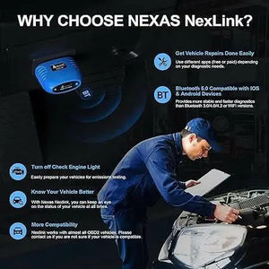AUTOPHIX NexLink Bluetooth 5.0 OBD2 Scanner, Wireless