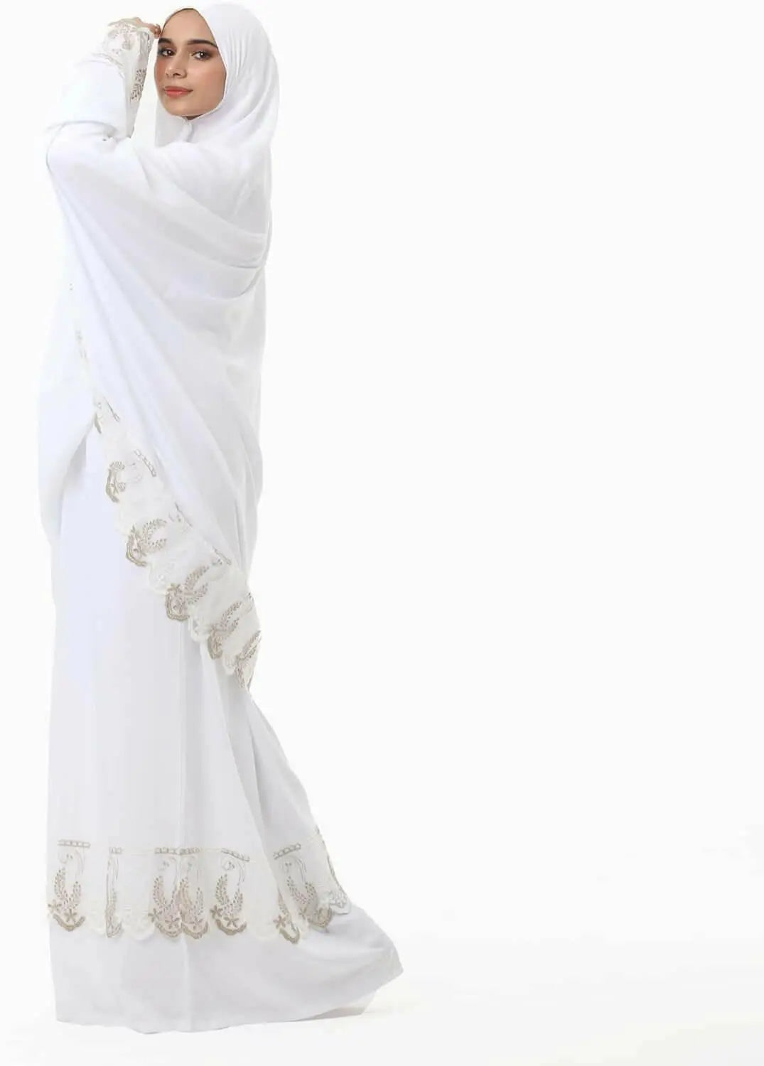 Abaya Two-Piece Muslim Dress for Islamic Prayer- Comfortable and Elegant Hijab Prayer Dress Set