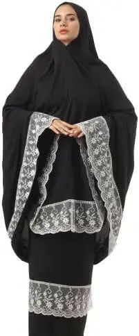 Abaya Two-Piece Muslim Dress for Islamic Prayer- Comfortable and Elegant Hijab Prayer Dress Set