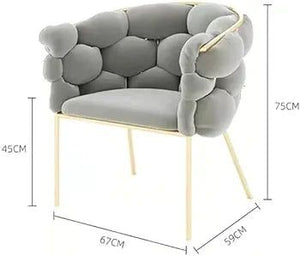Angela Comfortable Modern Design Bubble Chair for Living Room, Makeup, Party and Dining (Beige)