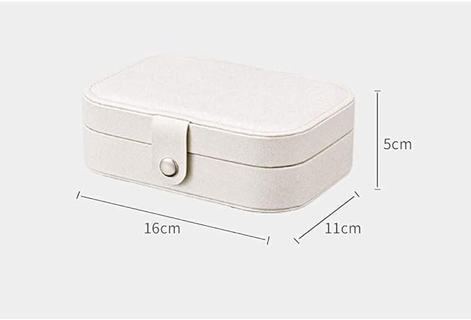 Korean Jewelry Box Organizer Style Fresh And Simple Girl Earrings Plate Jewelry Box Protable Leather Earrings Ring Multi-function Jewelry Storage Box