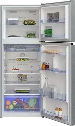 Beko Refrigerator 409Ltr Gross, Neo Frost, ProSmart Inverter, Compressor, Cool Room,Brushed Silver