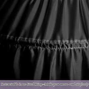 Black A-line Petticoat for Women - Super Puffy Underskirt