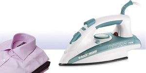 Black & Decker 1750W Steam Iron Ceramic Coated Soleplate