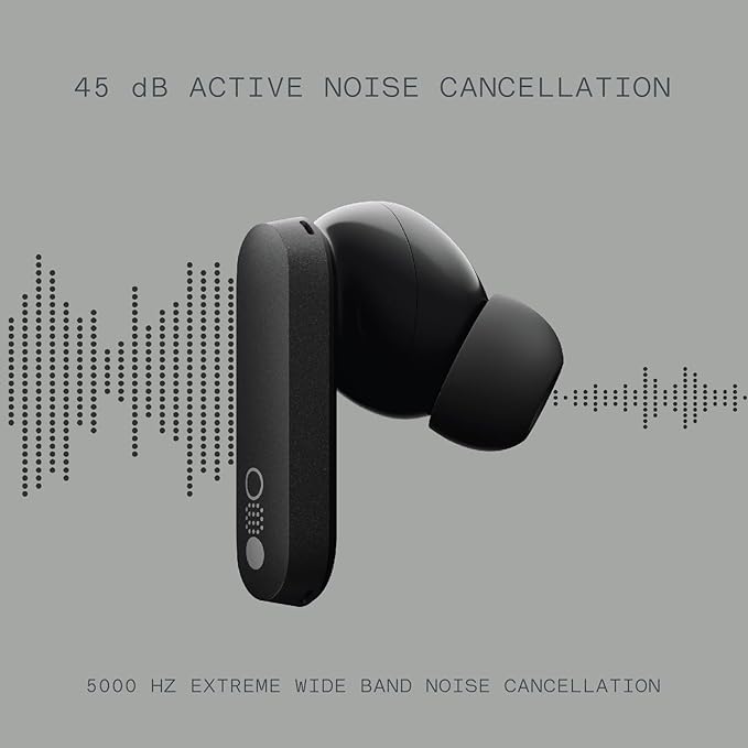 CMF by Nothing Buds Pro Wirelesss Earphones with 45 dB ANC, Ultra Bass Technology, Custom Dynamic Bass, IP54 Dust and Water Resistance, 6 HD Mics and Up to 39 Hours of Battery