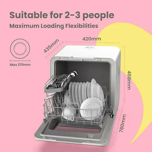 COMFEE' Mini Plus Dishwasher TD305-W Compact Table Top