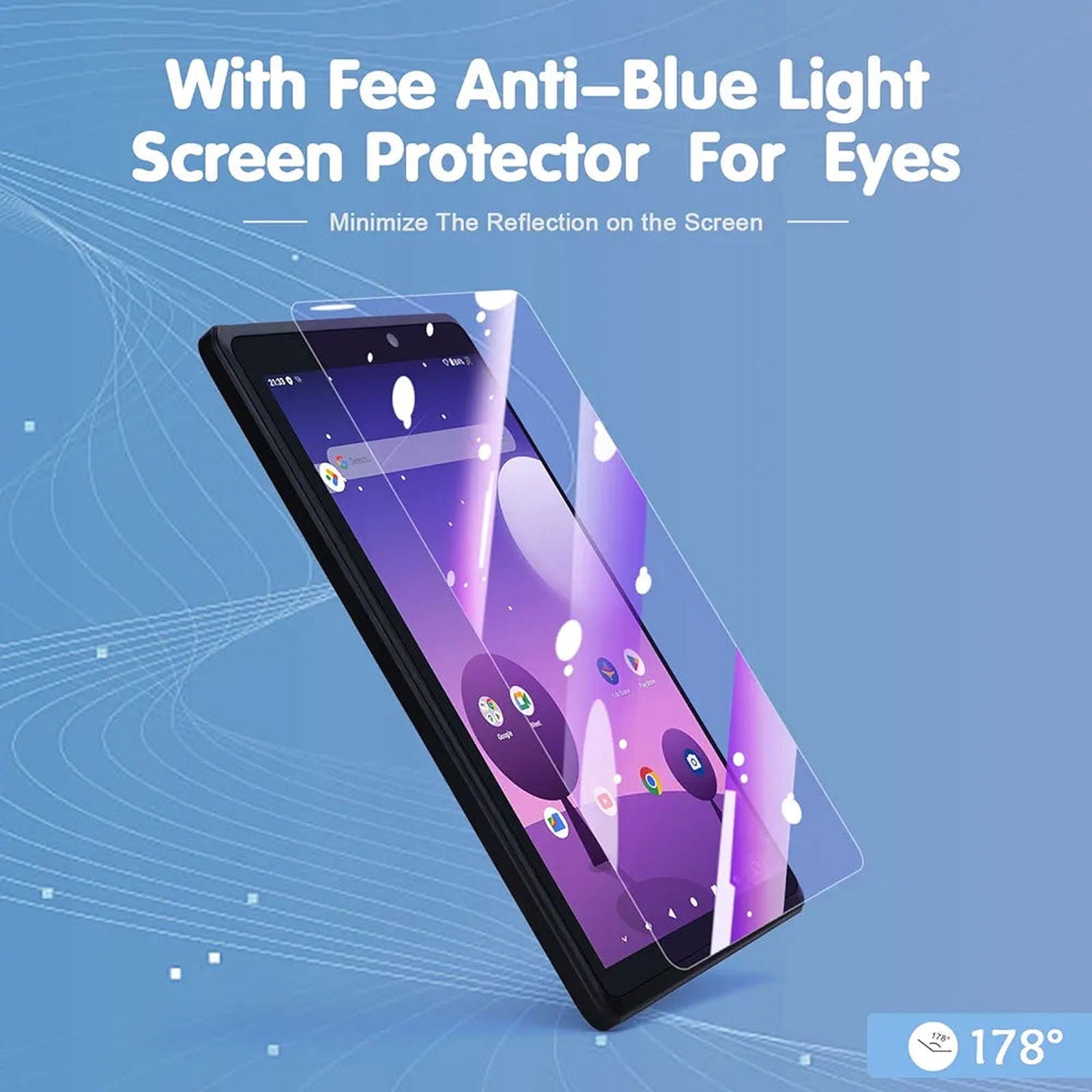 C Idea 8 Inch Android 13 Tablet, Youth Tablet with Blue Light Screen, WiFi, Dual Camera 2GB 32GB HD IPS Eye Protection for Teens and Adults (Black)