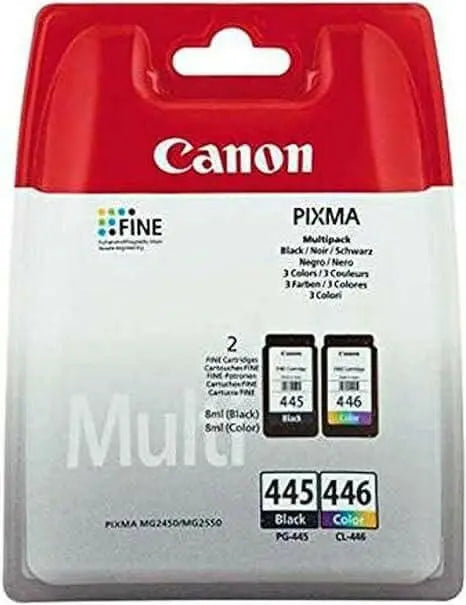 Canon Pg445 and Cl446 Combo Pack for Ip2840 Mg2440 Mg2540 Mg2940 Printers