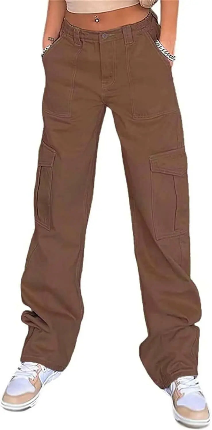 Cargo Pants Women Baggy Y2K Wide Leg High Waist Jeans