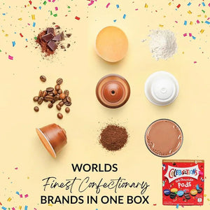 Nescafe Dolce Gusto Pods Celebrations Hot Chocolate Pods - Twix, Mars, Bounty, Snickers, Galaxy, Malteser, Milky Way & Galaxy Caramel (8)