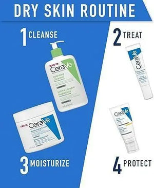 CeraVe Moisturizing Cream | 48H Body and Face Moisturizer for Dry to Very Dry Skin with Hyaluronic Acid and Ceramides | Fragrance Free | 16Oz, 454 g