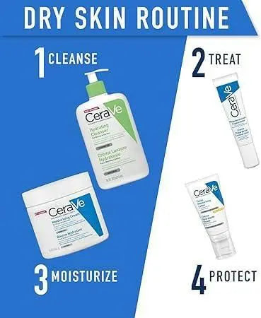 CeraVe Moisturizing Cream | 48H Body and Face Moisturizer for Dry to Very Dry Skin with Hyaluronic Acid and Ceramides | Fragrance Free | 16Oz, 454 g