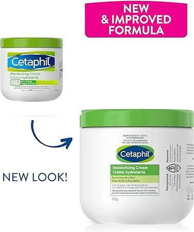 Cetaphil Moisturizing Cream, Face & Body Moisturizer for Men & Women, Dry to Very Dry and Sensitive Skin, Unscented, 453g