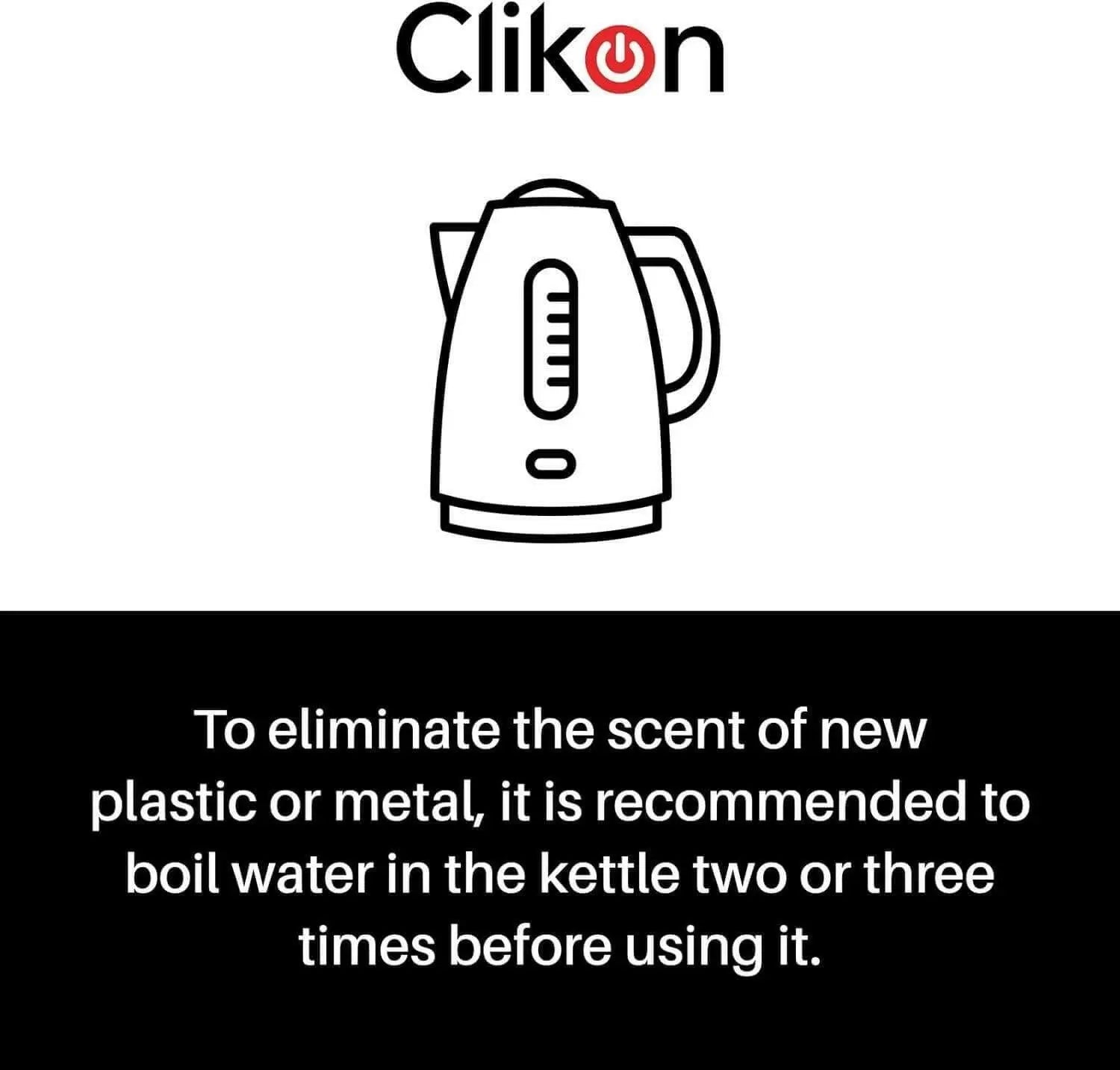Clikon – 1.8 Liter Glass Body Electric Cordless Kettle