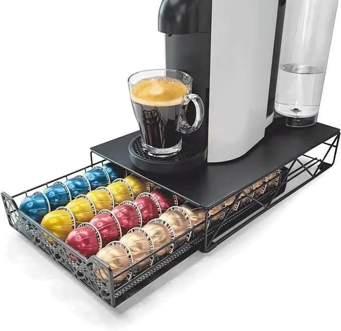Coffee Pod Holder Storage Drawer For Nespresso 40 Vertuo line Coffee Pods