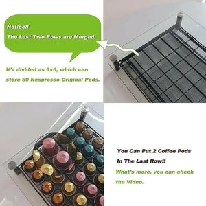 Coffee Pod Holder Storage Drawer For Nespresso Capsule Holder