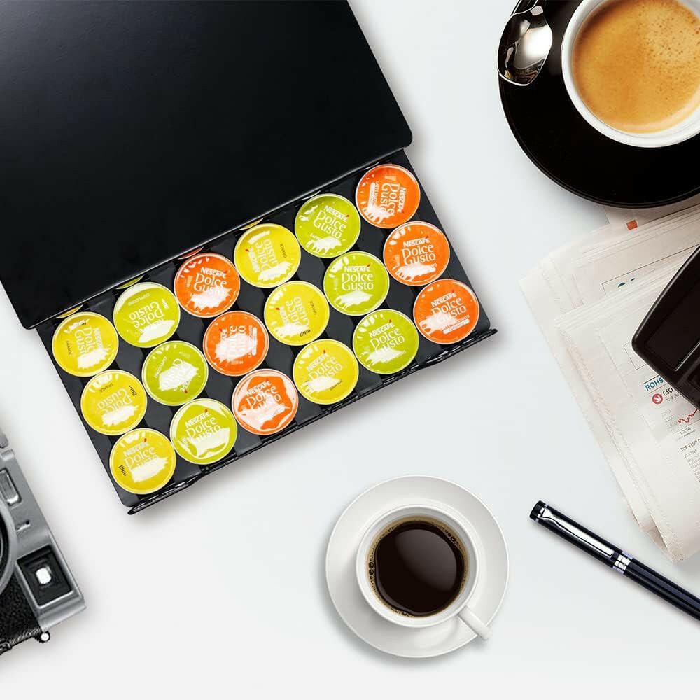 Coffee Pod Holder Coffee Pod Storage Drawer Kitchen Organizer Compatible with Dolce Gusto Pods Stores 36 Pods