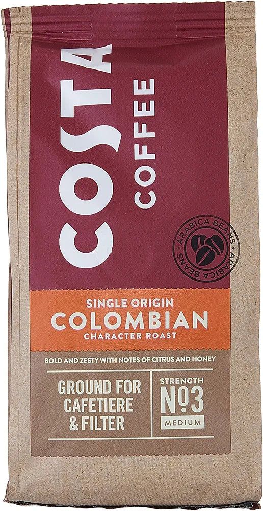 Costa Colombian roasted and ground coffee 200 grams