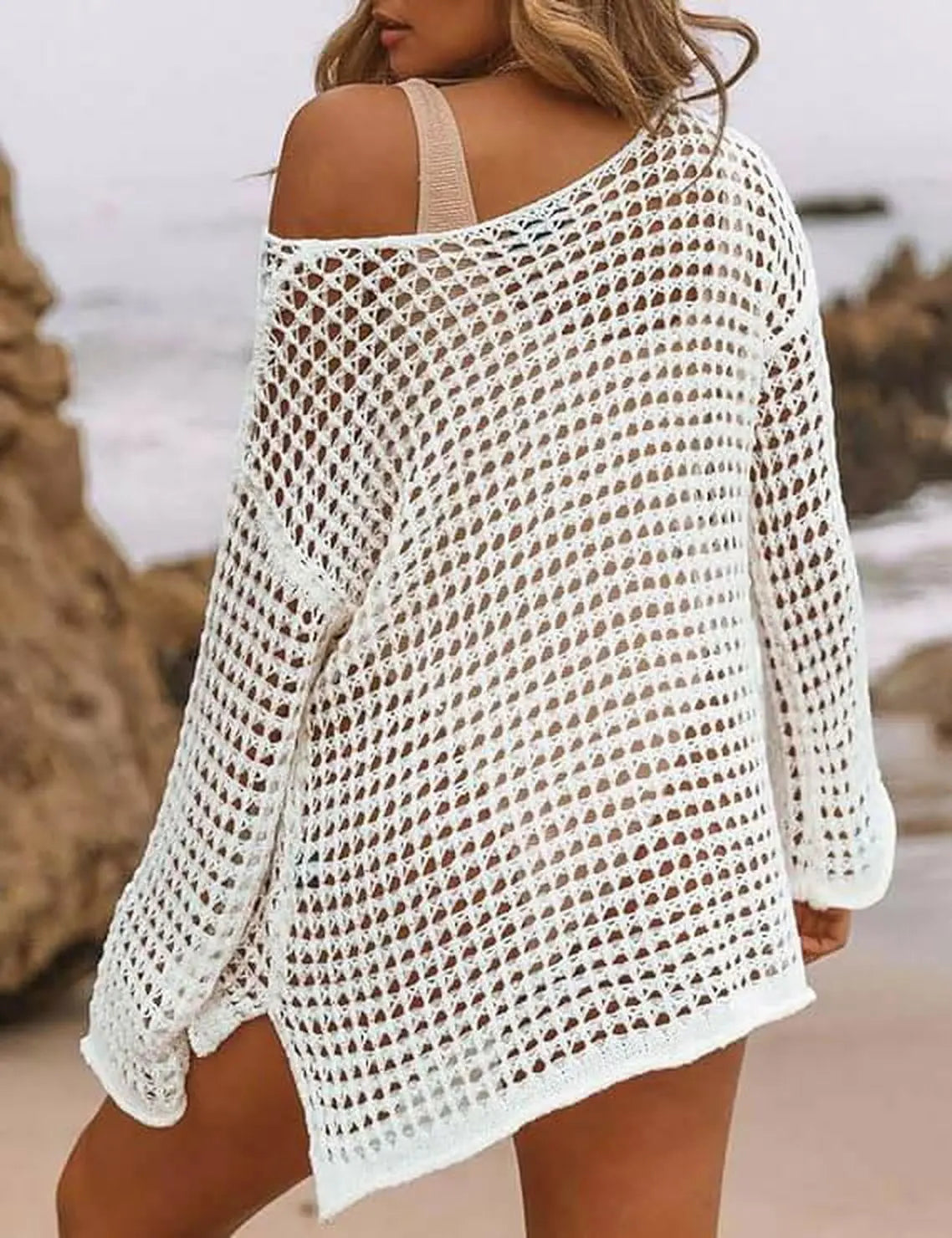 Crochet Crop Tops for Women SwimSuit Cover Ups
