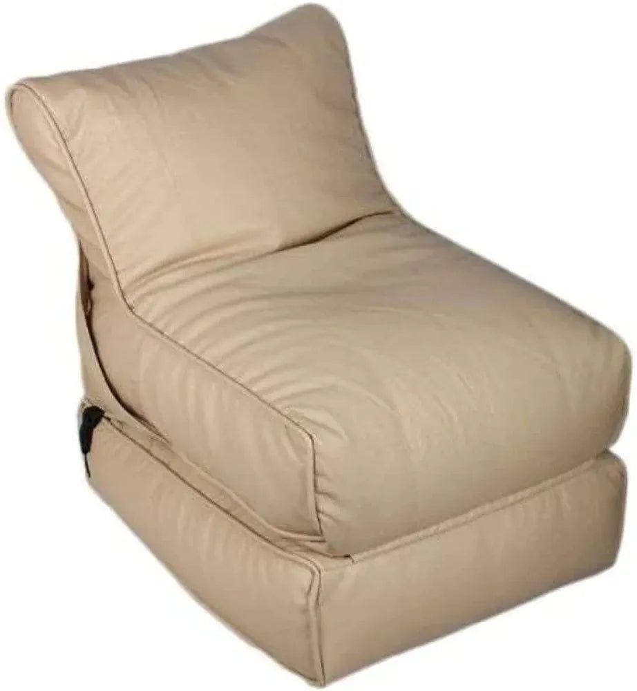 Deep Sleep Night Foldable Leather Bean Bag Chair for Bed