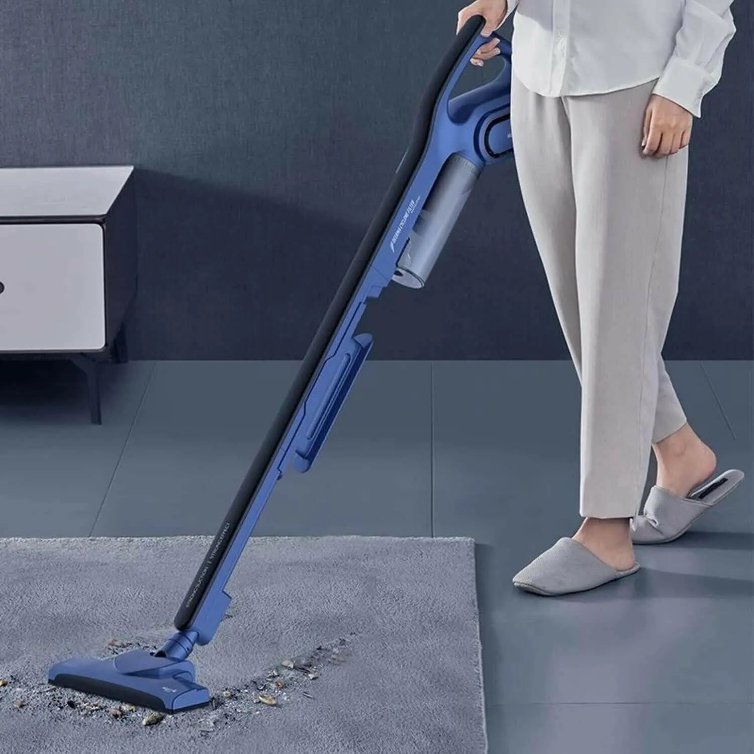 Deerma Dx810 Vacuum Cleaner Handheld Vacuum Cleaner 16000 Pa Strong Suction Power, Blue"Min 1 year manufacturer warranty"